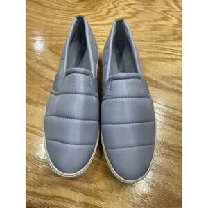 Vince Slip-O Sneaker Women's 9.5 M Gray White Leather Casual Comfort Shoes S39
